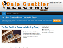 Tablet Screenshot of daleguettlerelectric.com